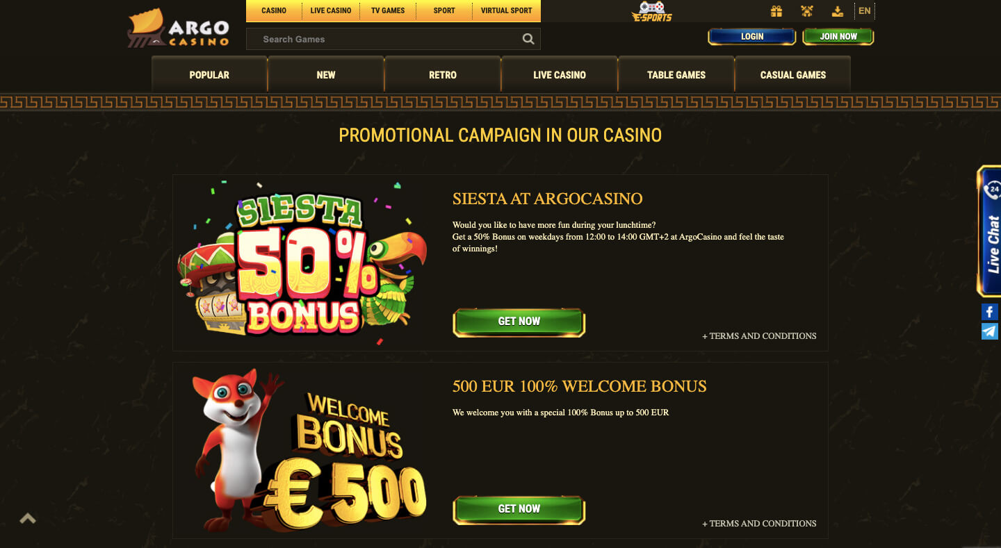 argo casino бездепозитный бонус